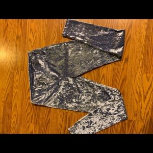 Crushed velvet leggings NWOT